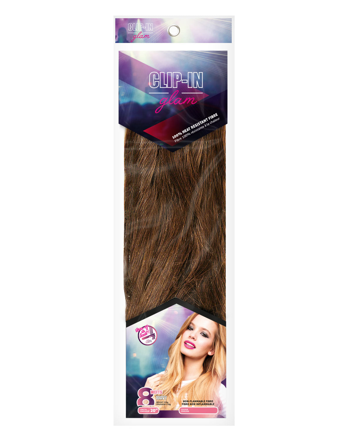 Clip-In Extension Glam Wavy 20"