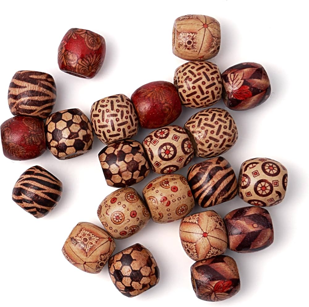 Wooden Hair Beads