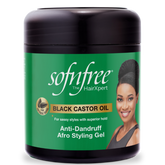 Sofnfree Black Castor Oil Anti-Dandruff Afro Styling Gel 17oz