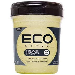 <transcy>Eco Style Black Castor & Flaxseed Oil Styling Gel</transcy>