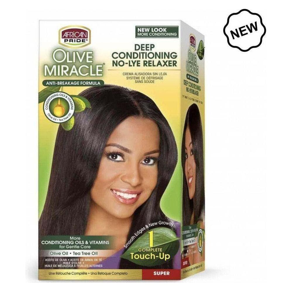 African Pride Olive Miracle Deep Conditioning No-Lye Relaxer Super