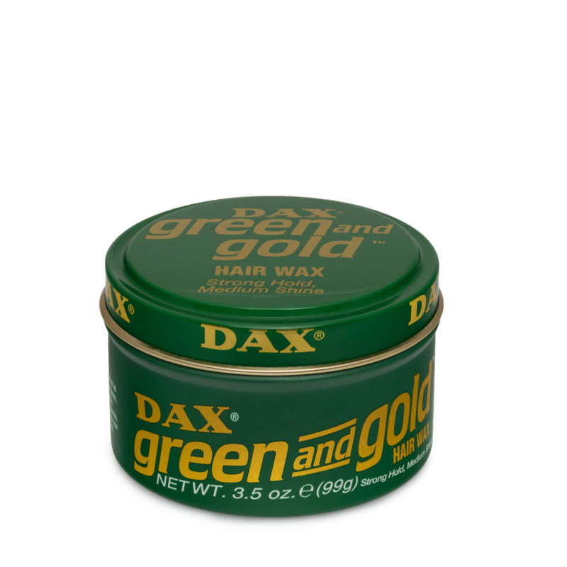 Dax Green And Gold Hair Wax Strong Hold Medium Shine 3.5oz