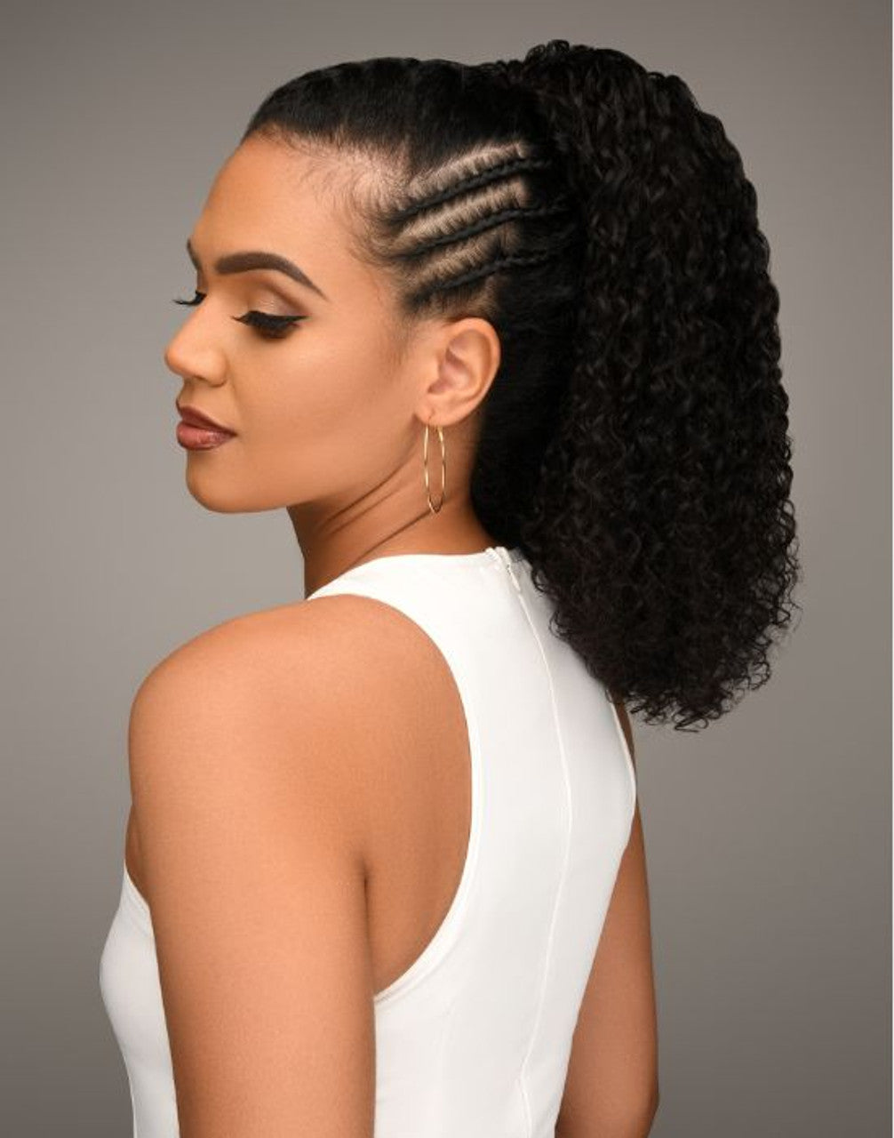 Human Hair 2-in-1 V-Part Wig Alyssa 19"