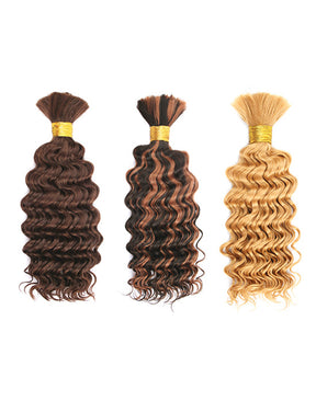 Human Hair Wet Look Bulk 24"