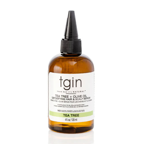TGIN Tea Tree + Olive Oil Detoxifying Hair & Scalp Serum 4oz