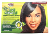 African Pride Olive Miracle Deep Conditioning No-Lye Relaxer Anti- Breakage ( regular)