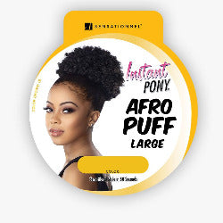 100% Syntetisk Afro Puff Ponytail Large