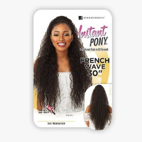 100% SYNTHETIC INSTANT PONY FRENCH WAVE, 30"