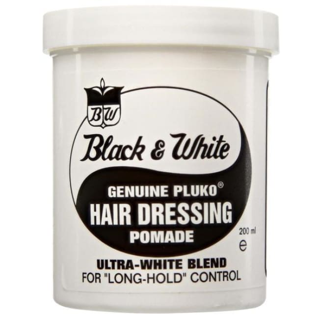 BLACK & WHITE GENUINE PLUKO HAIR DRESSING POMADE, 200 ML
