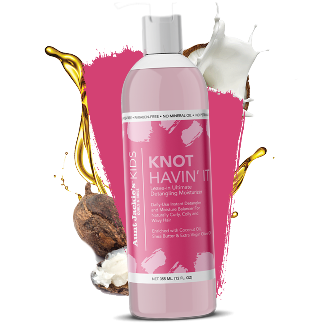 <transcy>AUNT JACKIES GIRLS KNOT HAVING IT LEAVE-IN DETANGLING MOISTURIZER, 355 ML</transcy>