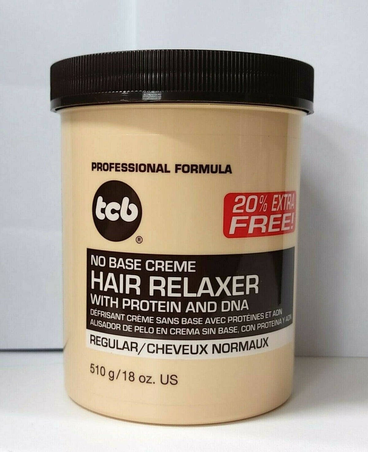 TCB No Base Creme Hair Relaxer Whit Protein an Dna  510 gr